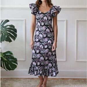 Mille Klara Midi Dress – Feminine Floral, Romantic, Effortless Chic Small NWOT